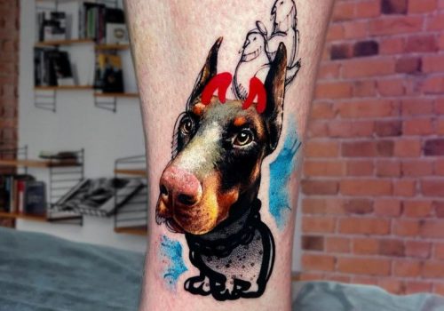 Очаровательные собачьи портреты в татуировках от Любови Котовой